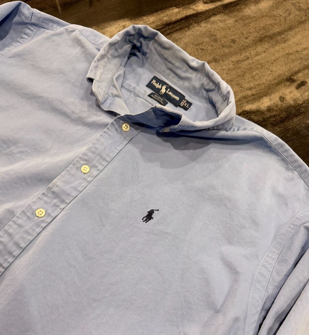 Vintage Polo Ralph Lauren Blake Shirt Mens XL Blue Oxford Pony Button Down